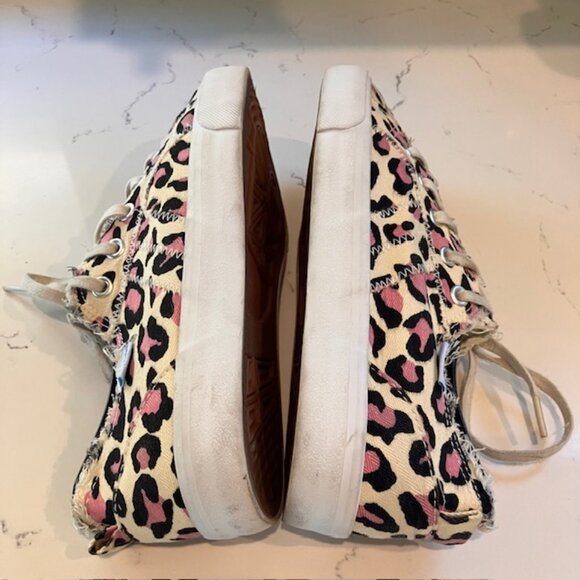Obtaom Women Canvas Memory Foam Cheetah Animal Print Fashion Sneakers Shoes Sz 7 - Picture 6 of 11